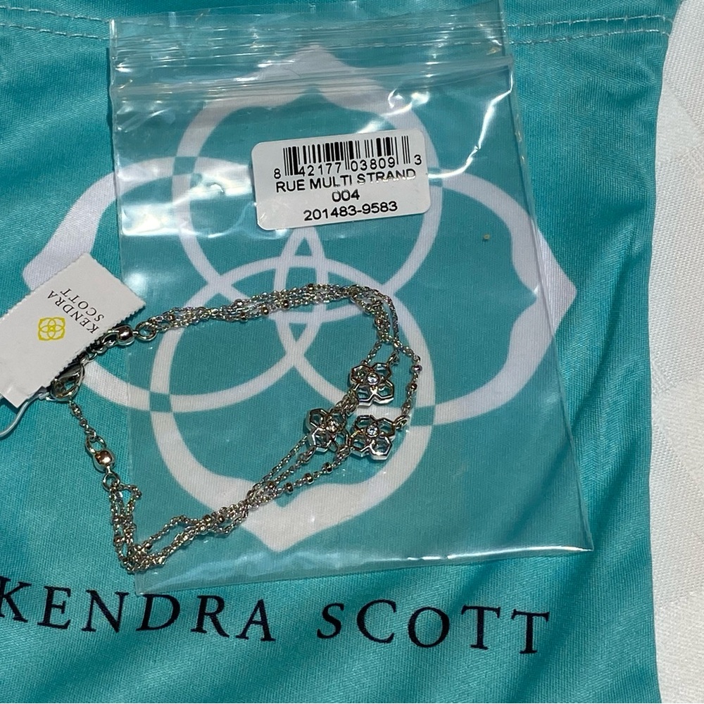 Kendra Scott Silver Flower & CZ Bracelet